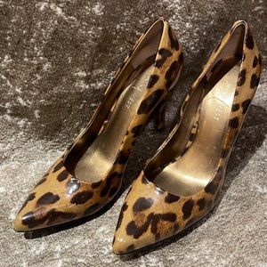 Nine West Leopard Print Heels Sz 6